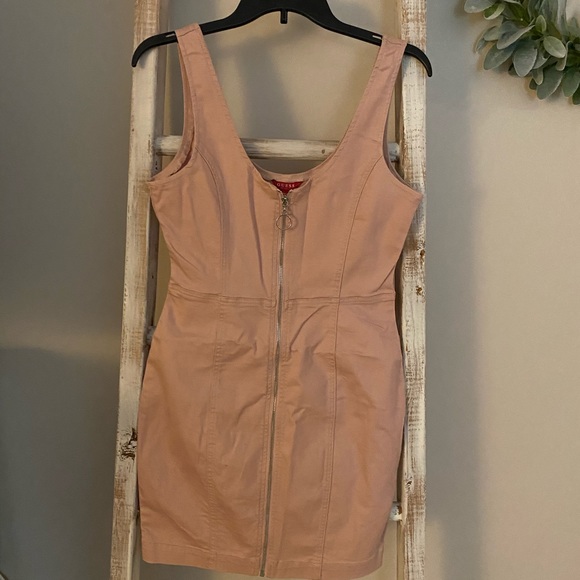 Guess: Pink Zip Up Dress - Picture 6 of 8